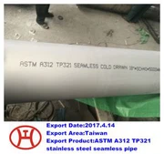 A 312 TP 321 Tub sense soldadura d'acer inoxidable
