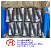 ASTM A 193 B 7 Cargol hexagonal amb recobriment de Zn-Ni