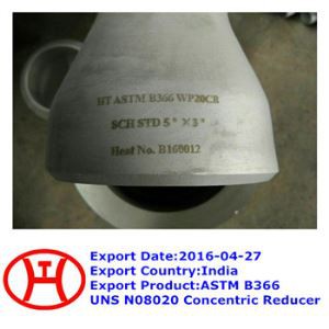 ASTM B366 UNS N08020 reductor de concèntrics